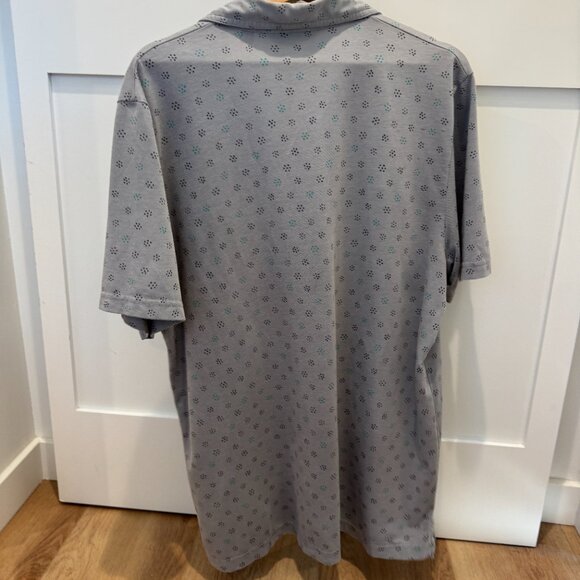 TravisMathew Men’s Grey Micro-Print Golf Polo Shirt – Size XL - Picture 6 of 12